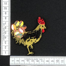 Load image into Gallery viewer, Crystal Glitter Beaded Tear Eye Rooster  Applique Patch
