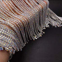 Load image into Gallery viewer, Rhinestone Diamante Fringing Trim
