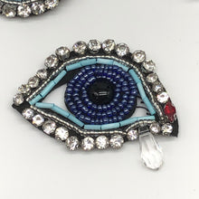 Load image into Gallery viewer, Evil Eye Blue  Crystal Embellished Appliqué Patches
