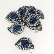 Load image into Gallery viewer, Evil Eye Blue  Crystal Embellished Appliqué Patches
