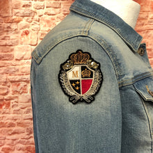 Load image into Gallery viewer, 2  Handmade 3D Gold Crown &amp; M Patch Applique
