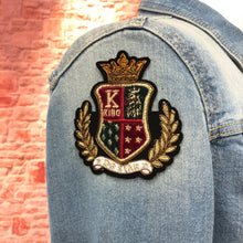 Load image into Gallery viewer, 2  Handmade 3D Gold Crown King Patch Applique

