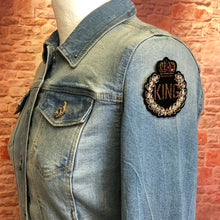 Load image into Gallery viewer, 2  Handmade 3D Rose Gold &amp; Copper King Crown iron on Patch Applique
