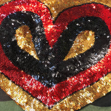 Load image into Gallery viewer, Large Sequin  Love Heart  Applique Patch
