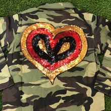 Load image into Gallery viewer, Large Sequin  Love Heart  Applique Patch

