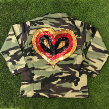 Load image into Gallery viewer, Large Sequin  Love Heart  Applique Patch
