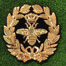 Load image into Gallery viewer, Large Sequin Bee Applique Patch
