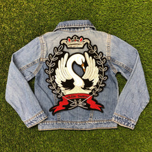 Load image into Gallery viewer, Large White Sequin Swan Applique Patch
