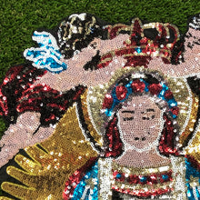 Load image into Gallery viewer, Extra Large Sequin Fairy Virgin Mary Baby Angel Wings  Applique Patch
