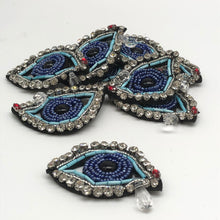 Load image into Gallery viewer, Evil Eye Blue  Crystal Embellished Appliqué Patches
