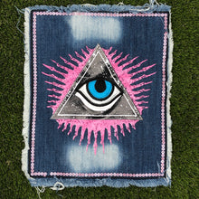 Load image into Gallery viewer, Large Evil Eye Denim Jean Patch Applique Patche
