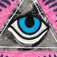 Load image into Gallery viewer, Large Evil Eye Denim Jean Patch Applique Patche
