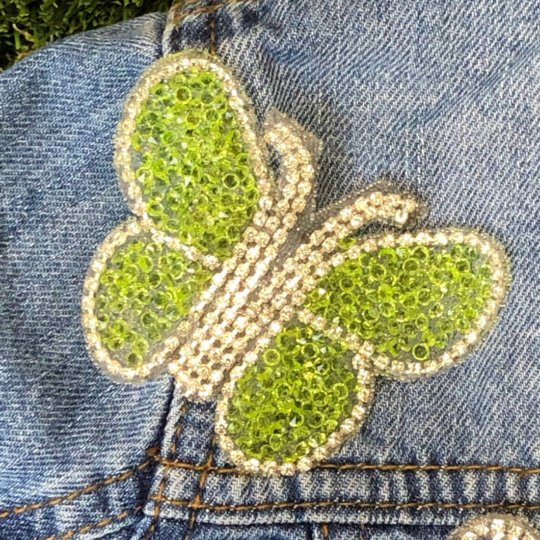 Butterfly  Crystal Decal Iron On Patch