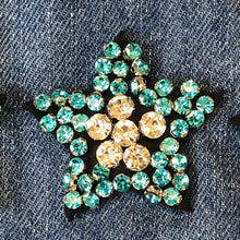 Load image into Gallery viewer, Embellished Clear Crystal Embellished Rhinestone Star Applique Patch
