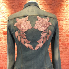 Load image into Gallery viewer, Pink Rose Embroidered Applique Patch
