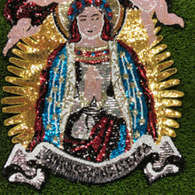 Load image into Gallery viewer, Extra Large Sequin Fairy Virgin Mary Baby Angel Wings  Applique Patch
