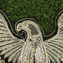 Load image into Gallery viewer, Large American Eagle With  Gold Thread on a Black Lace Backing Applique Patch

