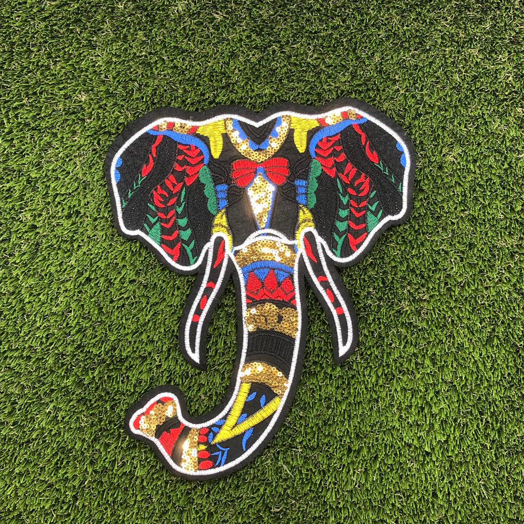 Large Embroidery Elephant Applique  Patch