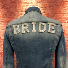 Load image into Gallery viewer, Bride Wedding Letters Pearl and Diamante Iron on letters Wifey Bride

