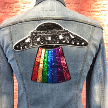 Load image into Gallery viewer, Spaceship UFO Sequin Applique Patch
