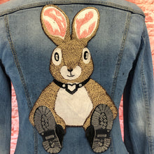 Load image into Gallery viewer, Extra Large 12&quot; Brown Rabbit Bunny In Boots Embroidered  Appliqué Patch

