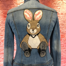 Load image into Gallery viewer, Extra Large 12&quot; Brown Rabbit Bunny In Boots Embroidered  Appliqué Patch
