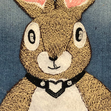 Load image into Gallery viewer, Extra Large 12&quot; Brown Rabbit Bunny In Boots Embroidered  Appliqué Patch
