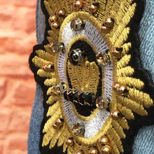 Load image into Gallery viewer, Crown  Handmade Crystal Rhinestone and Embroidered Appliqué Patch
