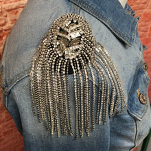 Load image into Gallery viewer, Epaulets Handmade  Diamond Embellishment Tassel Shoulder Decoration
