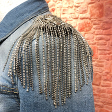 Load image into Gallery viewer, Epaulets Handmade  Diamond Embellishment Tassel Shoulder Decoration

