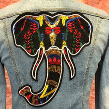 Load image into Gallery viewer, Large Embroidery Elephant Applique  Patch
