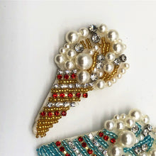 Load image into Gallery viewer, Beaded Ice Cream Applique Patch
