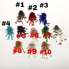Load image into Gallery viewer, 2 Handmade Beaded Tassel Applique Patch
