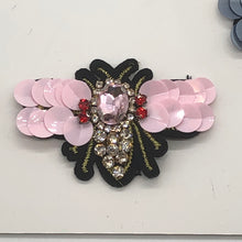 Load image into Gallery viewer, 2  Handmade 3d Crystal Sequin Embellished Bee Patch Applique
