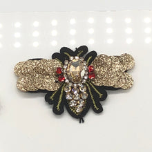 Load image into Gallery viewer, 2  Handmade 3d Crystal Sequin Embellished Bee Patch Applique
