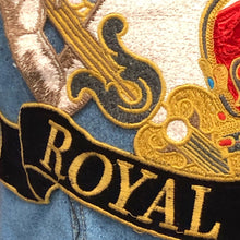 Load image into Gallery viewer, Very large Flute Playing Cherub Embroidered Royal Love  Applique Tapestry Patch
