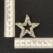 Load image into Gallery viewer, 2 Star Embellished Clear Crystal Applique Rhinestone patch With Hollow Centre
