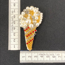 Load image into Gallery viewer, Beaded Ice Cream Applique Patch
