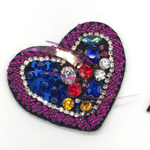 Load image into Gallery viewer, Handmade Crystal Beaded Shapes Applique Patch

