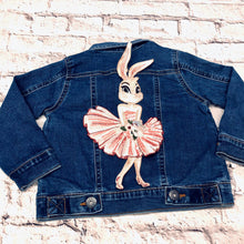 Load image into Gallery viewer, Large Pink Bunny Rabbit In Embroidered and sequin Dress Applique  Patch
