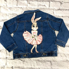 Load image into Gallery viewer, Large Pink Bunny Rabbit In Embroidered and sequin Dress Applique  Patch
