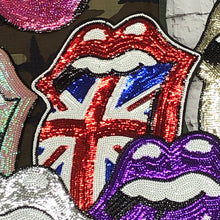 Load image into Gallery viewer, X Large Sequin  Tongue Applique Patch
