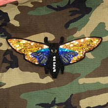 Load image into Gallery viewer, Sequin Moth  Embroidered  Applique Patch
