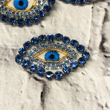 Load image into Gallery viewer, Evil Eye  Crystal Embellished Appliqué Patch
