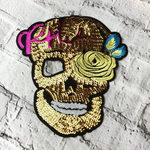 Load image into Gallery viewer, Skull  Sequin Applique Patch
