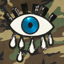Load image into Gallery viewer, Evil Eye White And Blue Extra Large Applique Patch
