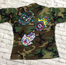Load image into Gallery viewer, Khamsa Hamsa Hand of Fatima Sequin Eye Applique Patch
