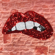 Load image into Gallery viewer, Biting Sequin Lips Patch
