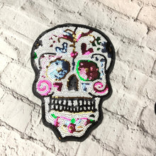 Load image into Gallery viewer, Skull  Sequin Applique Patch
