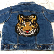 Load image into Gallery viewer, Childs Tiger Head  Sequin Applique Patch
